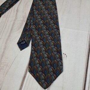 J. Garcia X-Long Multicolor Patterned Tie Scale Look Pattern